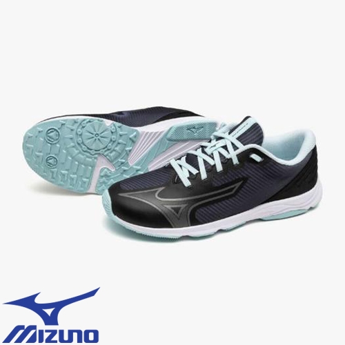 ◎商品名：スピードスタッズ4 ジュニア◎メーカー：ミズノ（MIZUNO）◎品番：K1GC242551◎カラー：51：ブラック×ライトブルー◎サイズ：21.0cm、21.5cm、22.0cm、22.5c