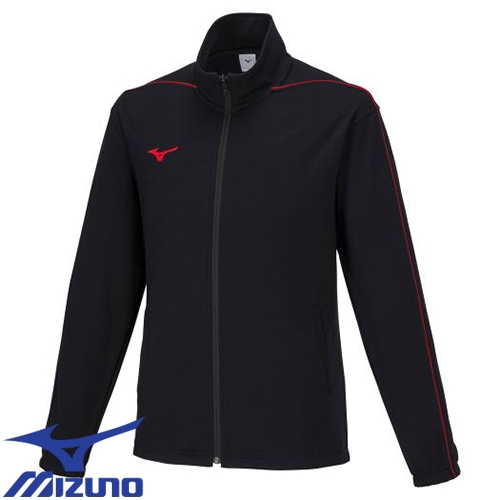 ◎商品名：ウォームアップジャケット ユニセックス◎メーカー：ミズノ（MIZUNO）◎品番：32MCA12596◎カラー：96：ブラック×レッド◎サイズ：2XL、3XL、L、M、S、XL、XS◎素材：ポ