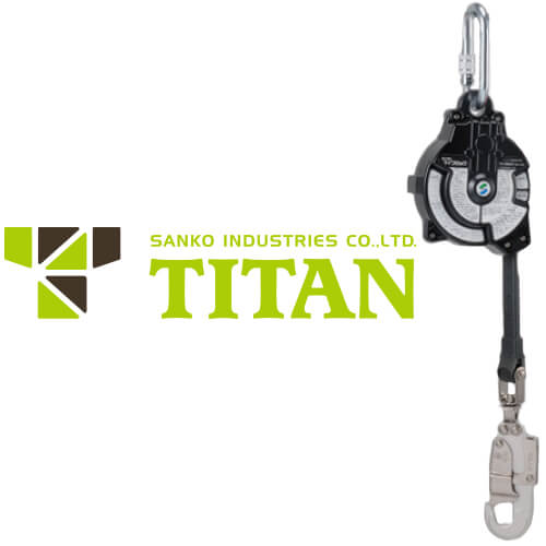 ◎商品名：ストラップ式 マイブロック MM-4H型(4m) 引寄ロープ付き◎メーカー：サンコー（タイタン／TITAN）◎品番：MM-4H◎タイプ：4.0m◎規格：安全帯構造指針適合(リトラクター式墜落