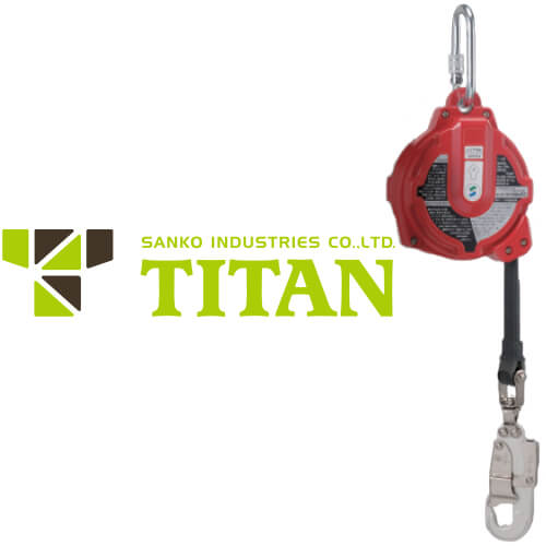 ◎商品名：ストラップ式 マイブロック MY-6H型(6m) 引寄ロープ付き◎メーカー：サンコー（タイタン／TITAN）◎品番：MY-6H◎タイプ：6.0m◎規格：安全帯構造指針適合(リトラクター式墜落