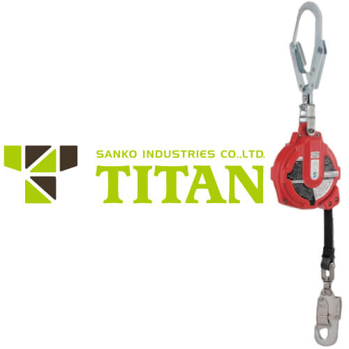 ◎商品名：ストラップ式 マイブロック MY-6HR型(6m) 引寄ロープ付き◎メーカー：サンコー（タイタン／TITAN）◎品番：MY-6HR◎タイプ：6.0m◎規格：安全帯構造指針適合(リトラクター式