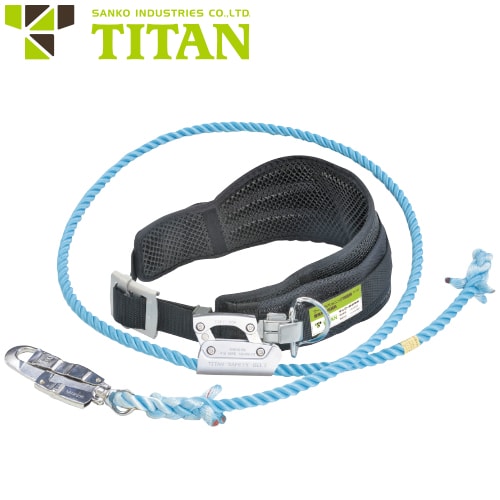 ◎商品名：プロガード DLPGME16 柱上安全帯 伸縮調節器付き◎メーカー：サンコー（タイタン／TITAN）◎品番：DLPGME16-BL◎カラー：ブラック◎重量：約1,905g◎仕様：補助ベルト(