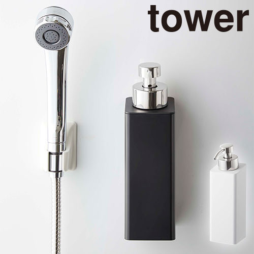 ◎商品名：タワー Tower マグネットツーウェイディスペンサー泡タイプ◎メーカー：山崎実業◎品番：5210、5211◎カラー：ホワイト、ブラック◎製品仕様：泡タイプの詰め替え用パック：400ml以内