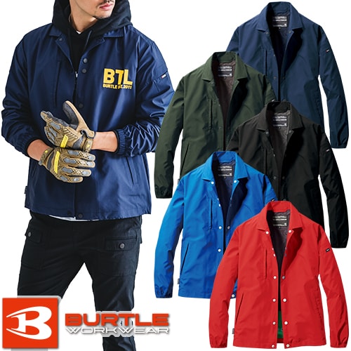◎商品名：コーチジャケット◎メーカー：バートル（BURTLE）◎品番：710◎カラー：3.ネイビー、14.ミルスグリーン、35.ブラック、47.サーフブルー、98.カーディナル◎サイズ：S、M、L、X