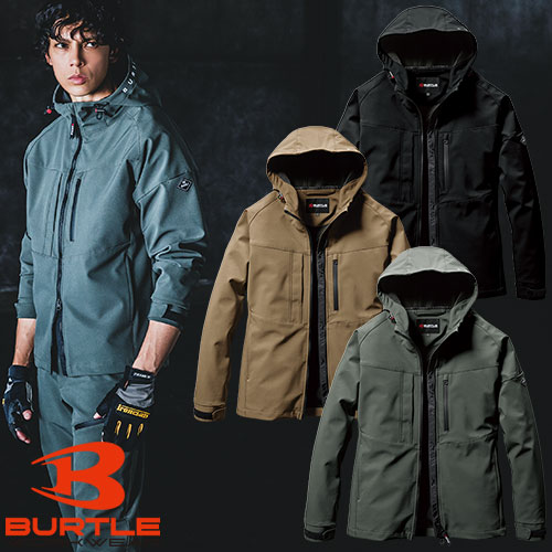 ◎商品名：フーディジャケット◎メーカー：バートル（BURTLE）◎品番：821◎カラー：14 ミルスグリーン、23 カーキ、35 ブラック◎サイズ：S、M、L、XL、XXL、3XL◎素材：3層構造裏メ