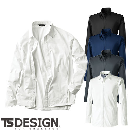 ◎商品名：TS4Dステルスロングスリーブシャツ◎メーカー：TS Design(藤和)◎品番：9205◎カラー：05 ホワイト、25 チャコールグレー、45 ネイビー、95 ブラック◎サイズ：SS、S、
