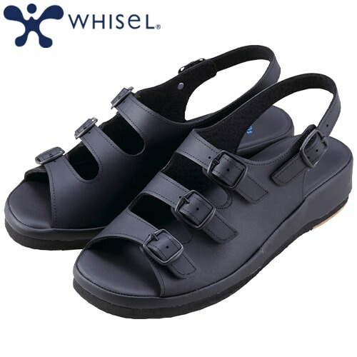 ◎商品名：whisel コンフォートサンダル◎メーカー：自重堂◎品番：F271◎カラー：ブラック(019)◎サイズ：SS、S、M、L、2L、3L、4L、5L◎商品説明：ヒール：40mm◎アッパー：人工