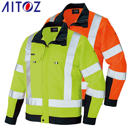 ◎商品名：長袖ブルゾン◎メーカー：アイトス（AITOZ）◎品番：AZ-2730◎カラー：091ハイパーイエロー×ネイビー、093ハイパーオレンジ×ネイビー◎サイズ：S、M、L、LL、3L、4L、5L、