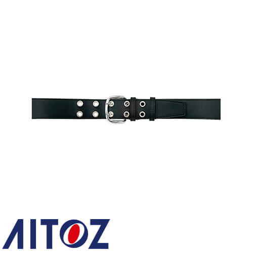 アイトス AZ-67016 黒ビニールベルト２ツ穴（４cm巾 AITOZ 警備服 ベルト セキュリティーウエア