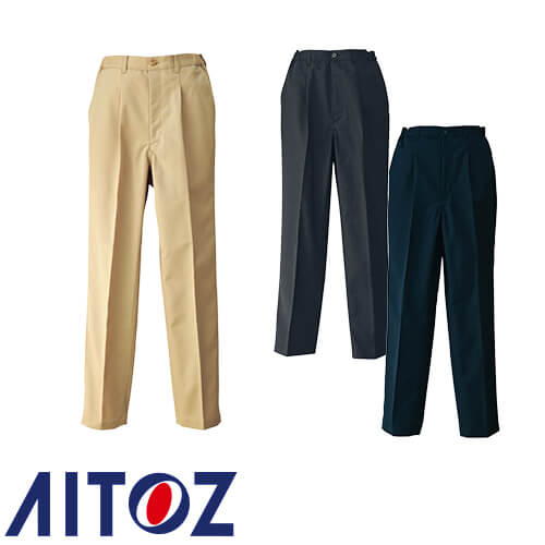 ◎商品名：レディースシャーリングチノパンツ（1タック）◎メーカー：アイトス（AITOZ）◎品番：HS2603◎カラー：002ベージュ、008ネイビー、010ブラック◎サイズ：S、M、L、LL、3L、4