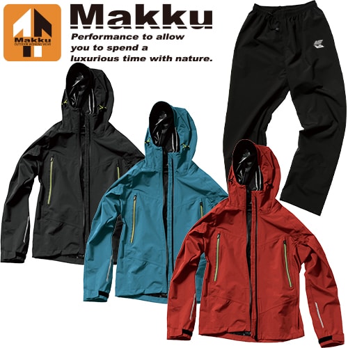 ◎商品名：アークライトレインスーツ◎メーカー：Makku(マック)◎品番：AS-300◎カラー：ブラック、ブルー、レッド◎サイズ：S、M、L、LL、EL、4L◎素材：ポリエステル100%TPUラミネー