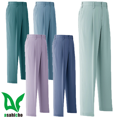◎商品名：パンツ(ワンタック)◎メーカー：Asahicho◎品番：018◎カラー：4 オリーブ、5 アイスブルー、17 アースミント、19 パープル、22 ライラック◎サイズ：70、73、76、79、