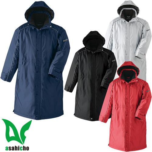 ◎商品名：ベンチコート◎メーカー：Asahicho◎品番：31500◎カラー：7 ネイビー、10 シルバー、12 ブラック、16 レッド◎サイズ：S、M、L◎素材：ポリエステル100%裏地：タフタ中綿