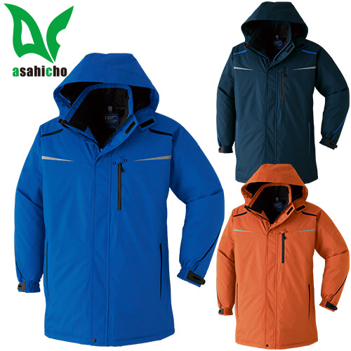 ◎商品名：コート◎メーカー：Asahicho◎品番：65700◎カラー：5 ブルー、7 ネイビー、60 オレンジ◎サイズ：S、M、L、LL、3L、4L、5L、6L◎素材：表地：ポリエステル100%裏地