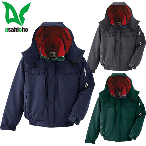 ◎商品名：ブルゾン◎メーカー：Asahicho◎品番：68600◎カラー：7 ネイビー、11 スミグレー、17 グリーン◎サイズ：M、L、LL、3L、4L、5L、6L◎素材：表地：ポリエステル100%