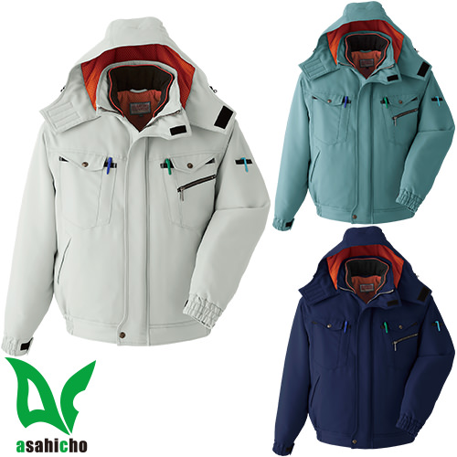 ◎商品名：ブルゾン◎メーカー：Asahicho◎品番：E76000◎カラー：3 ストーン、7 ネイビー、18 モスグリーン◎サイズ：S、M、L、LL、3L、4L、5L、6L◎規格：エコマーク◎素材：表