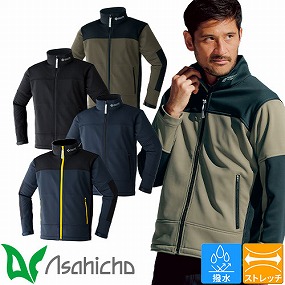 ◎商品名：WINDSTOPPER ウインドストッパー ソフトシェルジャケット◎メーカー：Asahicho◎品番：51038◎カラー：11 チャコール、12 ブラック、23 チャコール×ブラック、4 オ