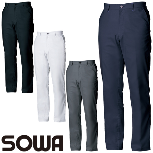 ◎商品名：スラックス(レディース)◎メーカー：桑和(SOWA)◎品番：3012-09◎カラー：1.ネイビー、4.ブラック、22.シルバーグレー、23.チャコールグレー◎サイズ：GS、GM、GL、GLL