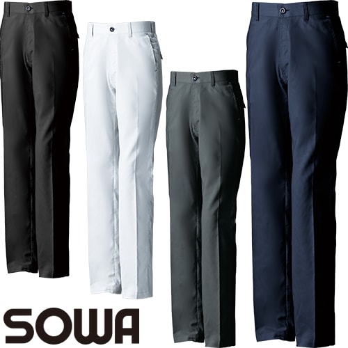 ◎商品名：レディーススラックス◎メーカー：桑和(SOWA)◎品番：3018-09◎カラー：1.ネイビー、4.ブラック、22.シルバーグレー、23.チャコールグレー◎サイズ：GS、GM、GL、GLL、G