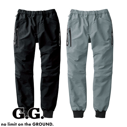 ◎商品名：G.GROUND ジョガーパンツ◎メーカー：桑和(SOWA)◎品番：8012-07◎カラー：4 ブラック、7 グレー◎サイズ：S、M、L、LL、3L、4L◎素材：ポリエステル100%◎機能：