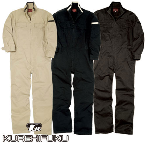 ◎商品名：CAT長袖チノツナギ◎メーカー：クレヒフク(KURE)◎品番：2520◎カラー：11 カーキ、29 ブラック、59 ＯＤ◎サイズ：S、M、L、LL、3L、4L、5L◎素材：チノクロス、綿10