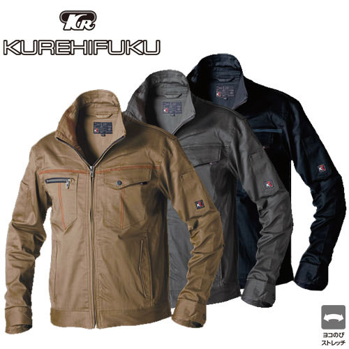 ◎商品名：ストレッチジャンパー◎メーカー：クレヒフク(KURE)◎品番：K512◎カラー：11 カーキ、28 チャコールグレー、31 ネイビー◎サイズ：S、M、L、LL、EL、4L、5L◎素材：ストレ