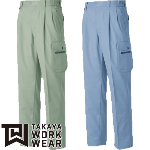 ◎商品名：ツータックカーゴパンツ◎メーカー：タカヤ商事(TAKAYA)◎品番：KM-1552◎カラー：13.グレイッシュブルー、14.モスグリーン◎サイズ：S、M、L、LL、3L、4L◎規格：製品制電