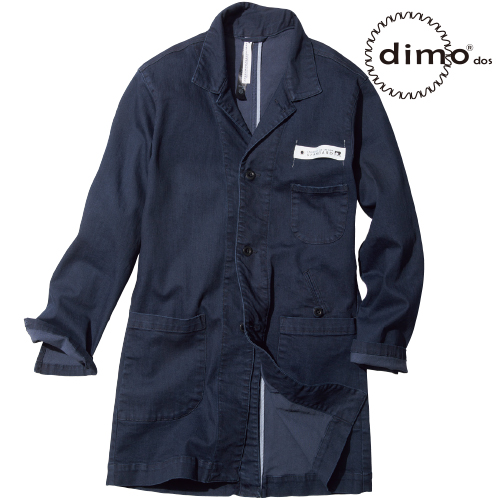◎商品名：デニムエンジニアコート◎メーカー：dimo(ディモ)◎品番：D701 BO◎カラー：115.ディープインディゴ◎サイズ：SS、S、M、L、LL、EL、4L、5L◎素材：ストレッチデニム 綿9