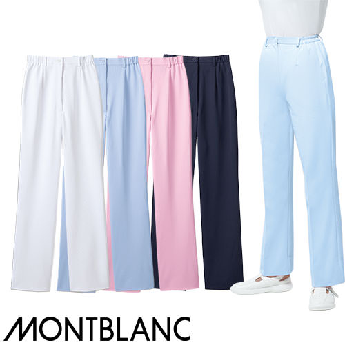 ◎商品名：ナースパンツ(女性用)◎メーカー：住商モンブラン◎品番：73-1325、73-1329、73-1323、73-1321◎カラー：サックス、ネイビー、ピンク、白◎サイズ：S、M、L、LL、3L