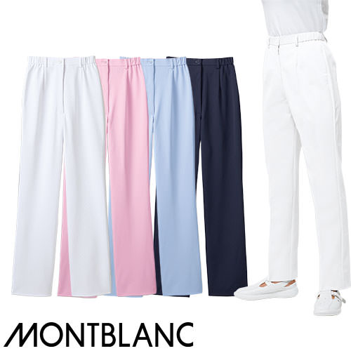 ◎商品名：ナースパンツ(女性用)◎メーカー：住商モンブラン◎品番：73-1335、73-1339、73-1333、73-1331◎カラー：サックス、ネイビー、ピンク、白◎サイズ：S、M、L、LL、3L