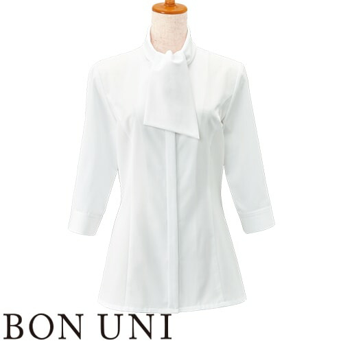 ◎商品名：ブラウス◎メーカー：ボンユニ(BONUNI)◎品番：14215-81◎カラー：81.白◎サイズ：5号、7号、9号、11号、13号、15号、17号◎素材：ストレッチツイル ポリエステル90％・