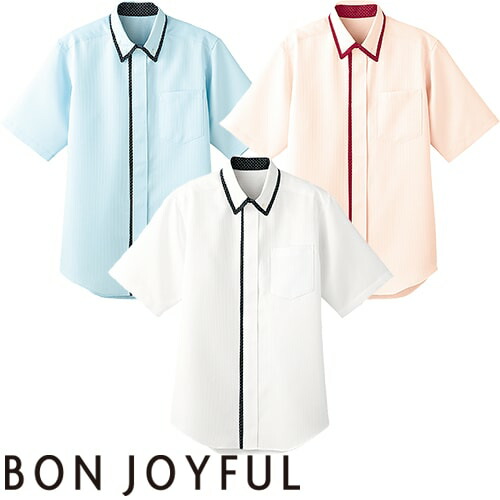 ◎商品名：半袖ボタンダウンシャツ◎メーカー：ボンユニ(BONUNI)◎品番：53334-11、53334-22、53334-81◎カラー：11.ブルー、22.サーモンピンク、81.白◎サイズ：SS、S