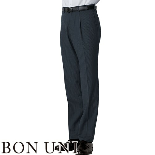 ◎商品名：ワンタックスラックス◎メーカー：ボンユニ(BONUNI)◎品番：12119-98◎カラー：98.グレー◎サイズ：70、73、76、79、82、85、88、91、94、97、100◎素材：シャ