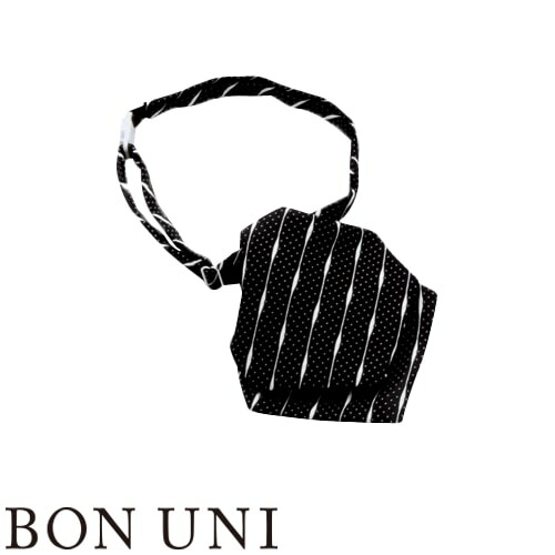 ◎商品名：リボンタイ◎メーカー：ボンユニ(BONUNI)◎品番：98302-99◎カラー：99.黒◎サイズ：F◎素材：ジャガード ポリエステル100％◎ここでよく使われます：飲食店 レストラン バー 
