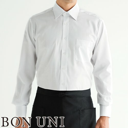 ◎商品名：長袖シャツ(首回り46-50) 白シャツ◎メーカー：ボンユニ(BONUNI)◎品番：14112-81◎首回り：46cm、47cm、48cm、49cm、50cm◎裄丈：80cm、82cm、84