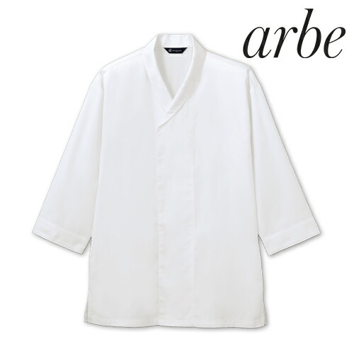 ◎商品名：白衣(八分袖)[兼用]◎メーカー：チトセ(arbe)◎品番：DN8906◎カラー：C-1ホワイト◎サイズ：SS、S、M、L、LL、3L、4L◎素材：ツイル（ポリエステル65％、綿35％）◎機