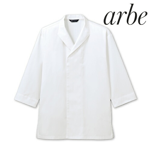 ◎商品名：白衣(八分袖)[兼用]◎メーカー：チトセ(arbe)◎品番：DN8907◎カラー：C-1ホワイト◎サイズ：SS、S、M、L、LL、3L、4L◎素材：ツイル（ポリエステル65％、綿35％）◎機