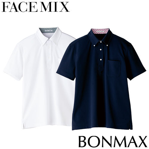 ◎商品名：吸水速乾メンズポロシャツ（チェック）◎メーカー：FACEMIX◎品番：FB5023M◎カラー：8.ネイビー、15.ホワイト◎サイズ：S、M、L、LL、3L、4L、5L◎素材：コンフォートセン