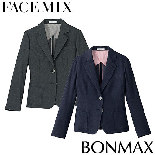 ◎商品名：レディスカジュアルジャケット◎メーカー：FACEMIX◎品番：FJ0311L◎カラー：2.チャコールグレー、8.ネイビー◎サイズ：S、M、L、LL、3L◎素材：ストレッチパミオ（ポリエステル