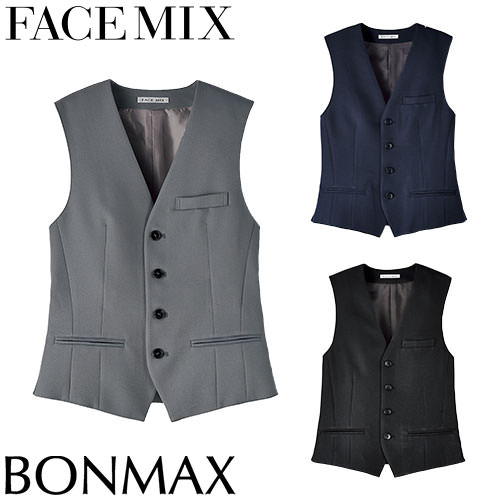◎商品名：メンズベスト◎メーカー：FACEMIX◎品番：FV1012M◎カラー：2.グレー、8.ネイビー、16.ブラック◎サイズ：S、M、L、LL、3L、4L、5L◎素材：ツイル（ポリエステル100％