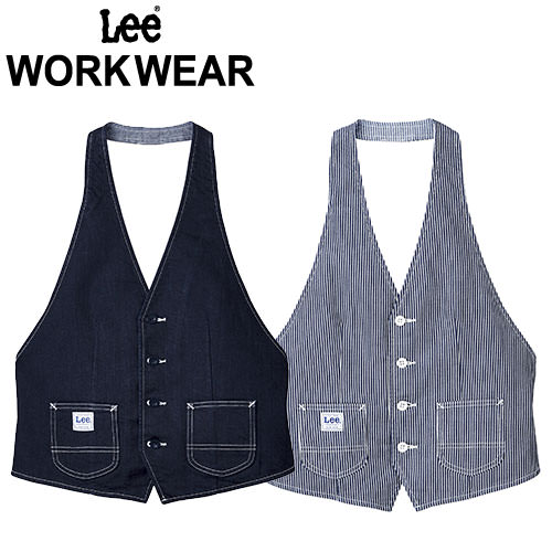 ◎商品名：Lee ベスト◎メーカー：Lee◎品番：LCV19003◎カラー：8.インディゴネイビー、18.ホワイト×ブルー◎サイズ：XS、S、M、L、XL、XXL、4L◎素材：ストレッチデニム（綿80