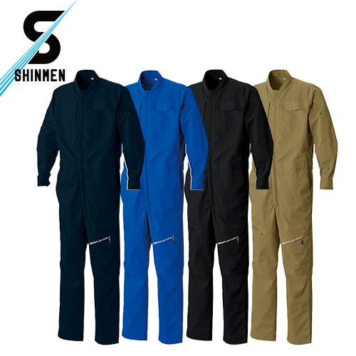 ◎商品名：ストレッチライトカバーオール◎メーカー：シンメン◎品番：06100◎カラー：05.ネイビー、14.オーシャンブルー、22.ステルスグレー、31.ビターキャメル◎サイズ：S、M、L、LL、3L