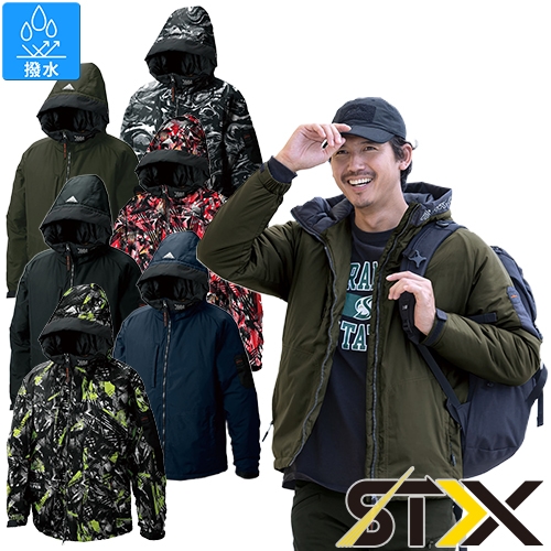 ◎商品名：EPIC HEAT フードジャケット◎メーカー：シンメン◎品番：03330◎カラー：05 ディープネイビー、06 ブラック、28 ダークオリーブ、72 アブストラクトブラック、73 シャープ