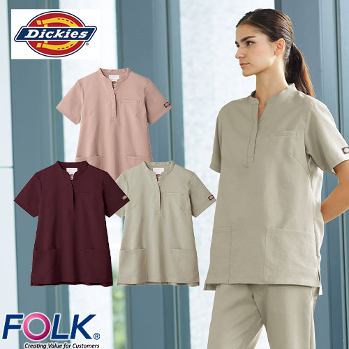 ◎商品名：レディススクラブ◎メーカー：ディッキーズ(Dickies)◎品番：7089SC-10、7089SC-13、7089SC-16◎カラー：10 S.ベージュ、13 ピンク、16 D.ボルドー◎サ