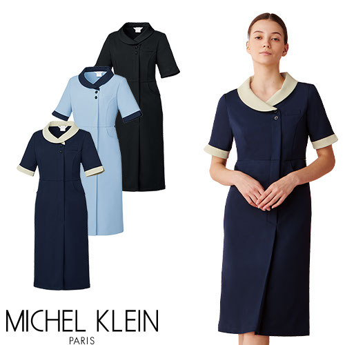 ◎商品名：ワンピース◎メーカー：ミッシェルクラン(チトセ)◎品番：MK-0070◎カラー：C-5 ネイビー、C-10 ブラック、C-31 ブルー◎サイズ：SS、S、M、L、LL、3L◎素材：ストレッチ