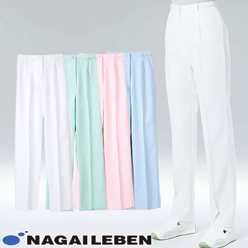 ◎商品名：女子パンツ◎メーカー：ナガイレーベン◎品番：FE-4503◎カラー：1.ホワイト、3.ターキス、5.ピンク、6.ブルー◎サイズ：S、M、L、LL、EL◎商品説明：ナチュラルでソフトな風合いが