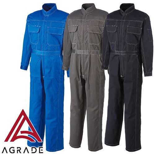 ◎商品名：長袖ツナギ服◎メーカー：アサヒ産業◎品番：CA7700◎カラー：002 ブルー、003 グレー、009 ネイビー◎サイズ：S、M、L、LL、3L、4L、5L◎素材：綿65%・ポリエステル35