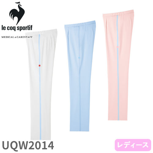 ◎商品名：チェックテープ セミブーツカット パンツ◎メーカー：ルコックスポルティフ(le coq sportif)◎品番：UQW2014◎カラー：1 バニラ、4 アクアブルー、9 オーキッドピンク◎サ