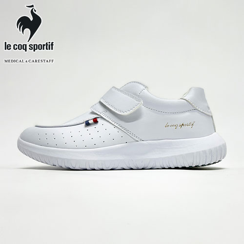 ◎商品名：ナースシューズ◎メーカー：ルコックスポルティフ(le coq sportif)◎品番：UQM7001◎カラー：1 ホワイト◎サイズ：22.0cm、22.5cm、23.0cm、23.5cm、2