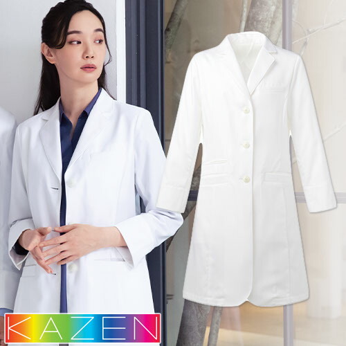 ◎商品名：レディス診察衣◎メーカー：KAZEN(カゼン)◎品番：KZN410-10◎カラー：C/10 ホワイト◎サイズ：S、M、L、LL、3L◎商品説明：BIANCA BY KAZEN着心地と動きやす